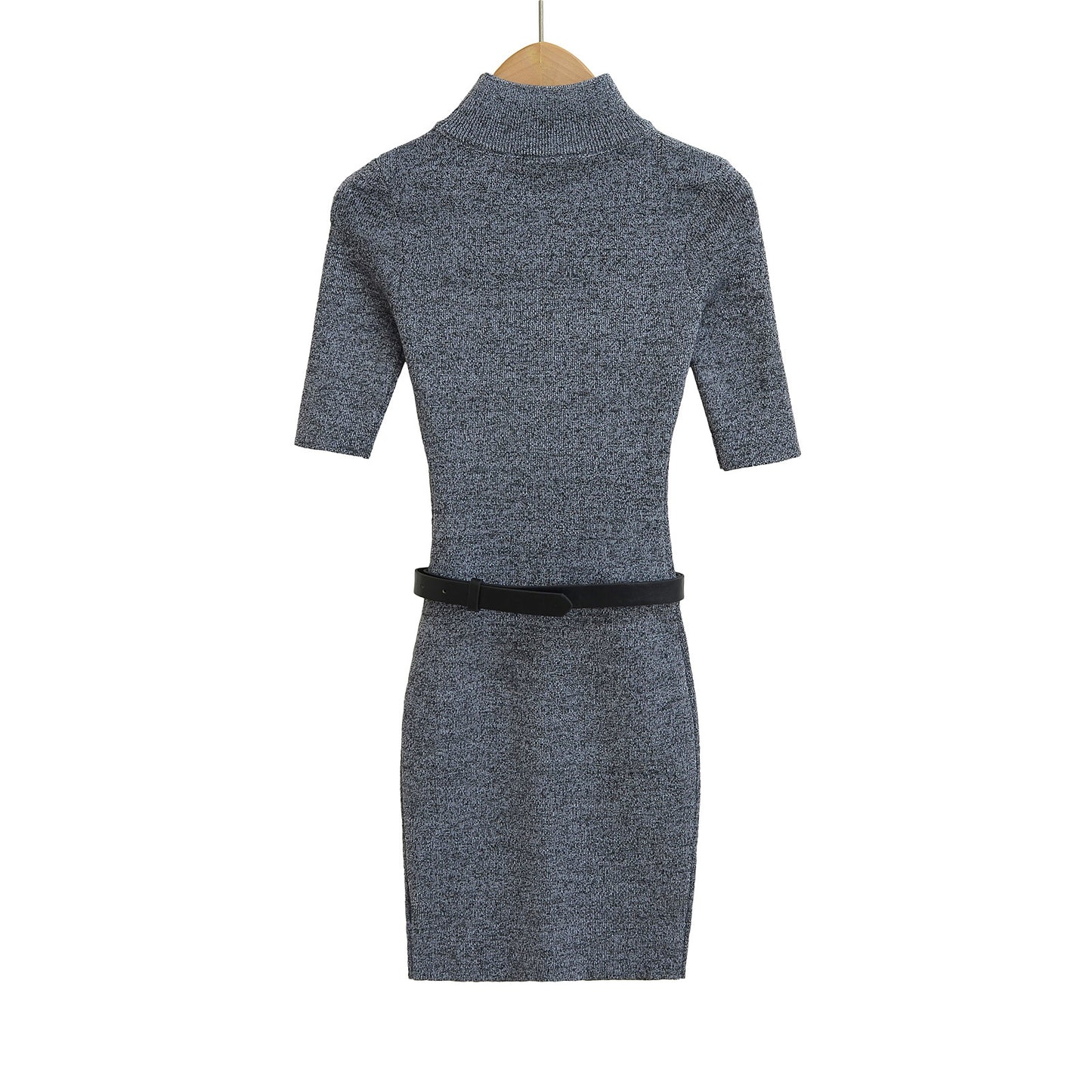 KP0194 Women's 2025 New Fashion Slim Semi-high Collar Dress