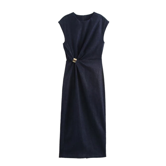 KP0046 Women New Chic Fashion With Sleeveless Knitted Mini Dress Female Dresses Robe Mujer
