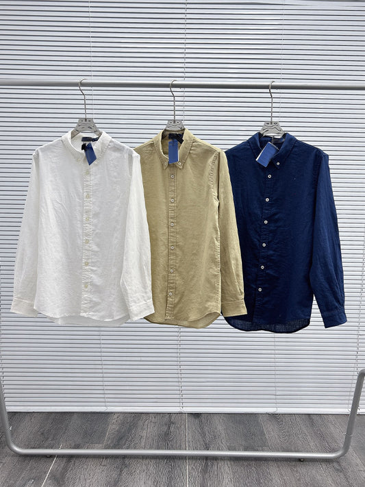 Women's New Fashion Casual Joker Linen Cotton Loose Long-sleeved Shirt Jacket Sun Shirt Long-sleeved Shirt