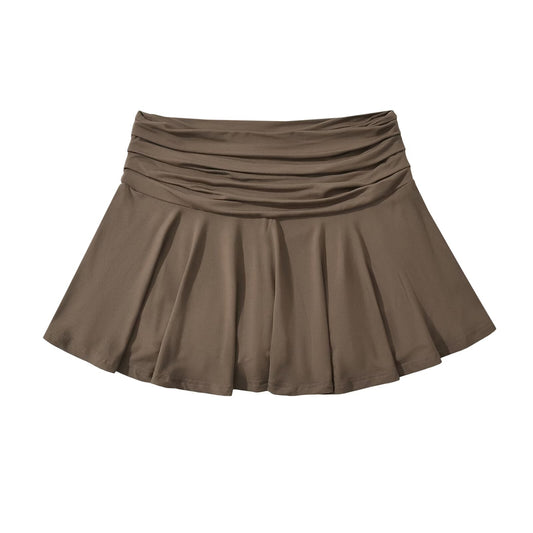 KP0190 Women's 2025 New Fashion Pleated Mini Skirt