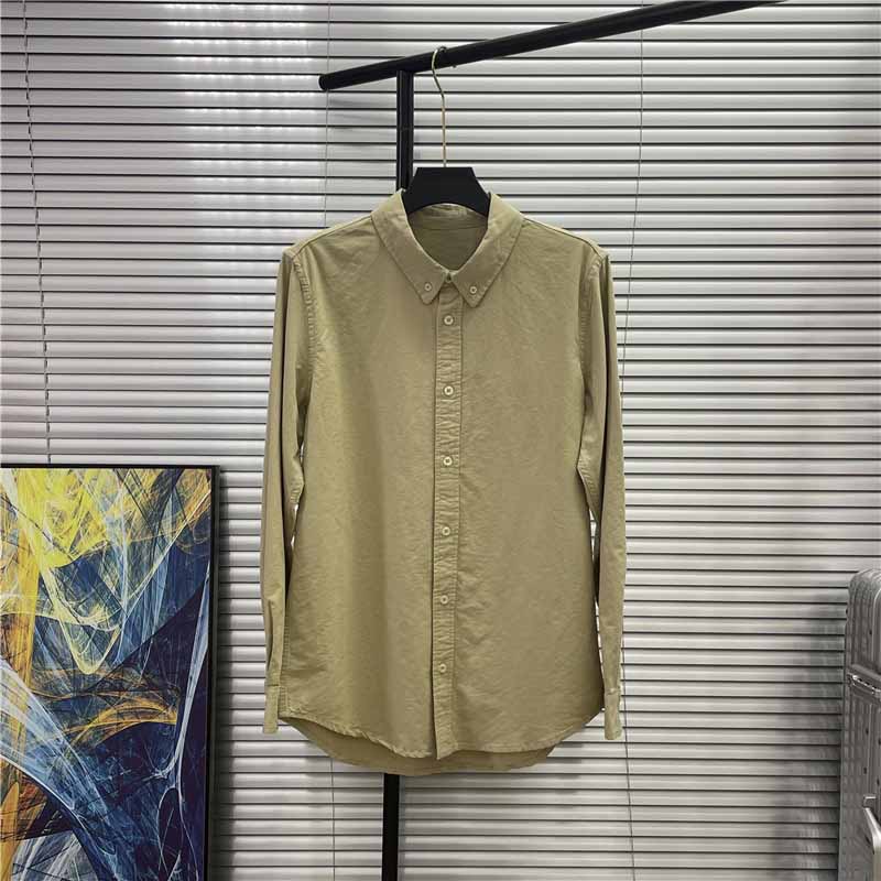 New Joker Embroidered Oxford Shirt for Men and Women Old Qian Feng Business Casual Cotton Shirt