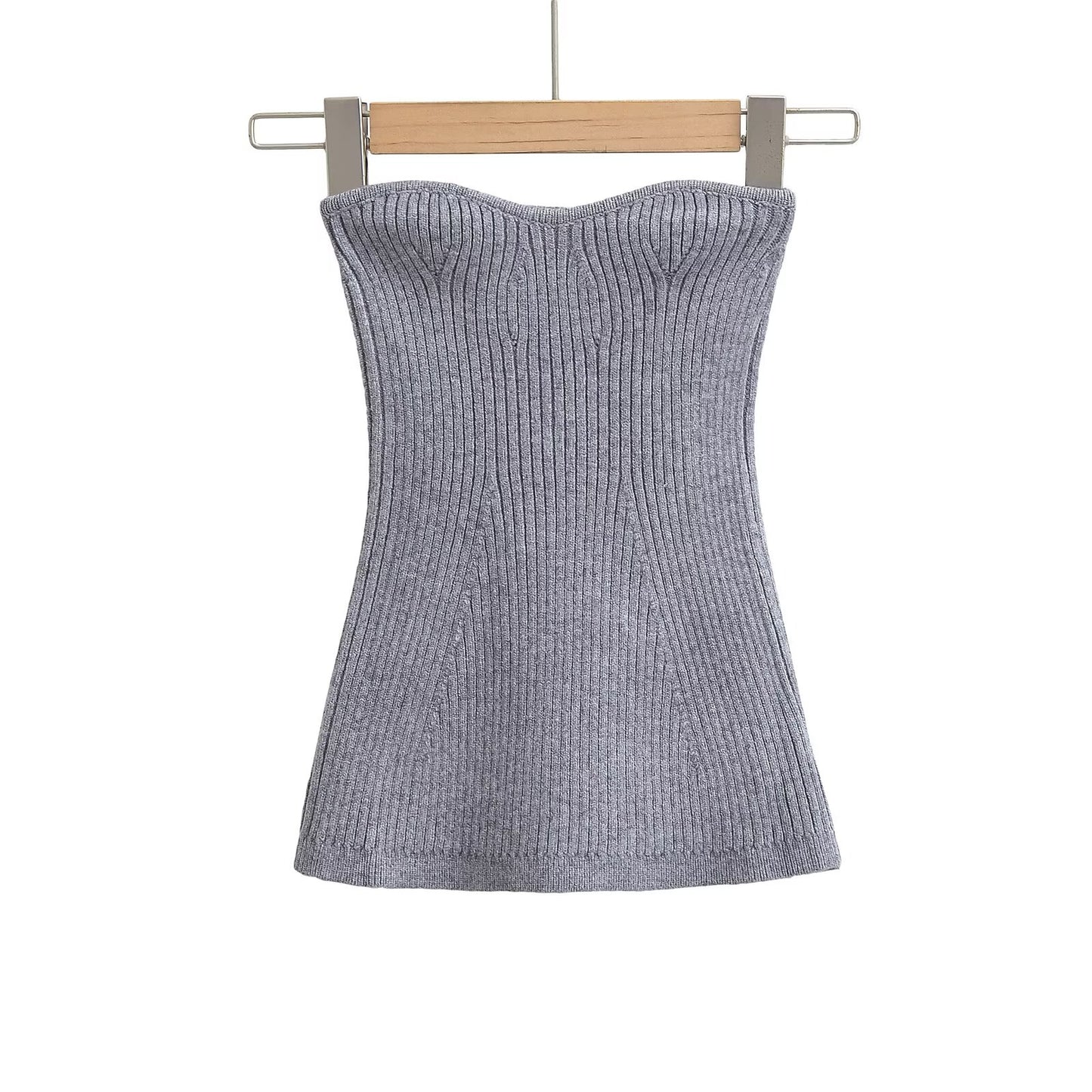 KP0161 Women's 2025 New Fashion Slim Version Tube Top Knit Vest