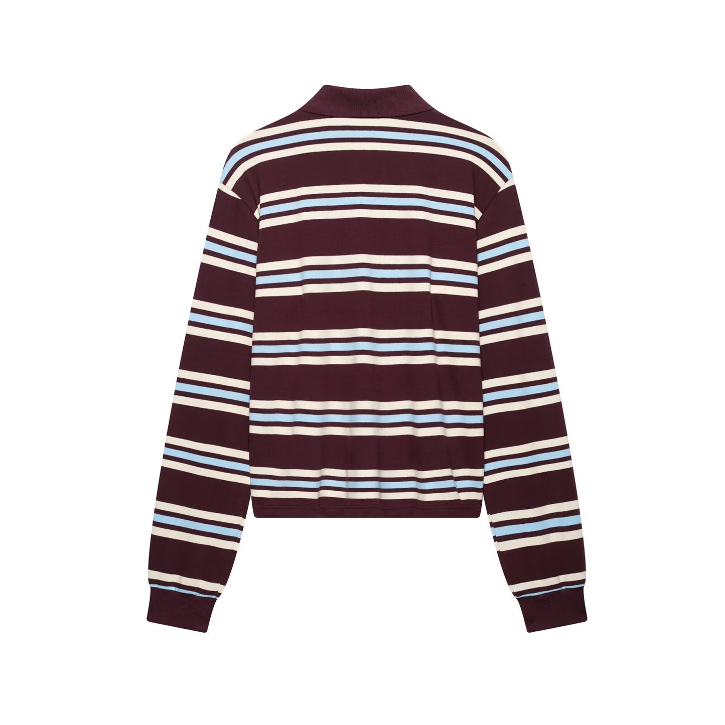 KP0167 Women's 2025 New Fashion Striped Long Sleeve Contrast Color Top
